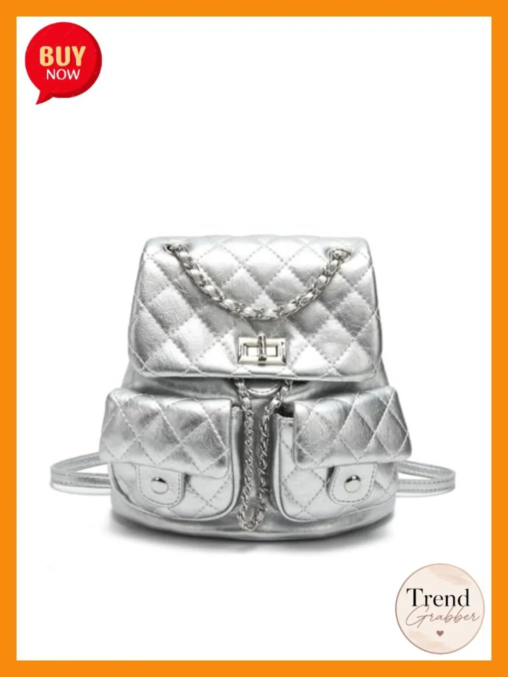 Quilted Mini Backpack Purse for Women, Small Faux Leather Backpack with Chain